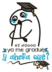 Pegatina Flork ya me gradué y ahora qué