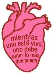 Pegatina Corazón Anatómico Mientras Uno Esté Vivo