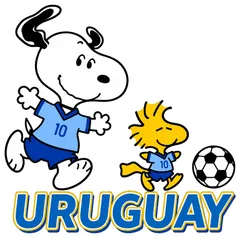 Pegatina Snoopy y Emilio de la selección de Uruguay
