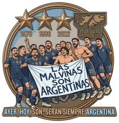 Pegatina Selección Argentina Las Malvinas Son Argentinas