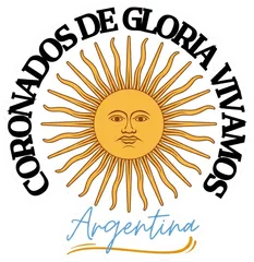 Pegatina Sol de Mayo Coronados de Gloria Vivamos