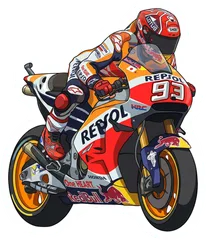 Pegatina Piloto de MotoGP Repsol Número 93