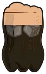 Pegatina Fernet con Coca en Botella Cortada