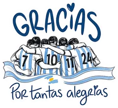 Pegatina Selección Argentina Gracias por tantas alegrías