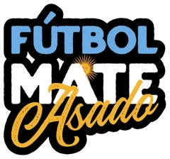 Pegatina Fútbol Mate Asado con colores de Argentina