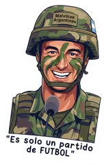 Pegatina Scaloni Militar Es solo un partido de fútbol