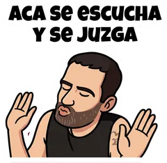 Pegatina Acá se escucha y se juzga