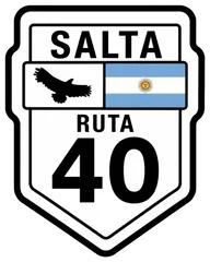 Pegatina Ruta 40 Salta Argentina con bandera y cóndor