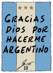 Pegatina Gracias Dios por hacerme argentino Leo 10
