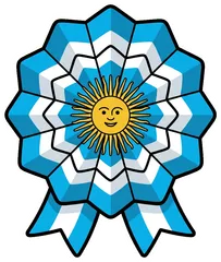 Pegatina Escarapela Argentina con Sol de Mayo