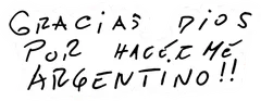 Pegatina Gracias Dios por hacerme argentino