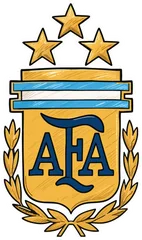 Pegatina Escudo Selección Argentina con 3 Estrellas