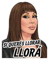 Pegatina Diva Argentina Si querés llorar llorá