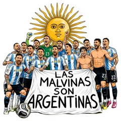 Pegatina Selección Argentina Las Malvinas son Argentinas