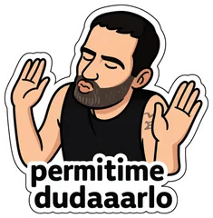 Pegatina Hombre con barba permitime dudaarlo
