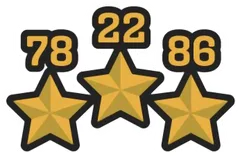 Pegatina Tres Estrellas de Argentina con Años 78 22 86