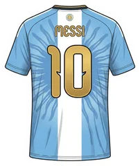 Pegatina Camiseta de Argentina Messi 10