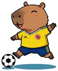 Pegatina Carpincho futbolista de Colombia