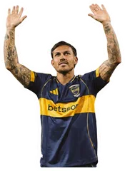 Pegatina Leandro Paredes con camiseta de Boca