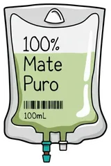 Pegatina Bolsa de Suero 100% Mate Puro