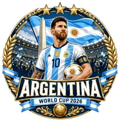 Pegatina Messi Argentina World Cup 2026