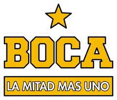Pegatina Boca La Mitad Mas Uno con estrella