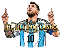 Pegatina Messi señalando al cielo El Último Tango