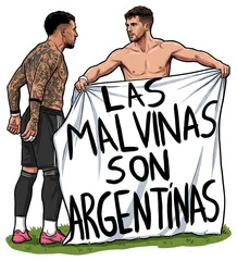 Pegatina Futbolistas Las Malvinas son Argentinas