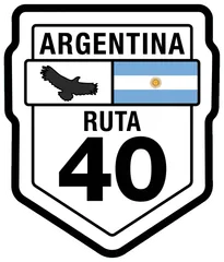 Pegatina Cartel Ruta 40 Argentina con Cóndor