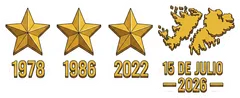 Pegatina Estrellas de Argentina, Malvinas y 2026