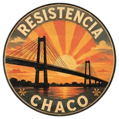 Pegatina Resistencia Chaco con puente