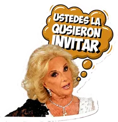 Pegatina Mirtha Legrand Ustedes la quisieron invitar