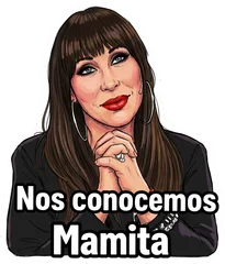 Pegatina Moria Casán Nos conocemos Mamita