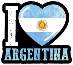 Pegatina I Love Argentina con corazón albiceleste