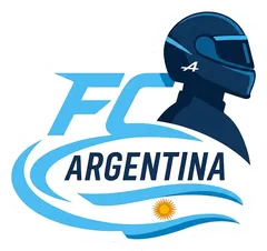 Pegatina FC Argentina con casco de piloto F1