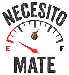 Pegatina Necesito Mate medidor de combustible vacío