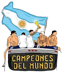 Pegatina Campeones del Mundo Seleccion Argentina